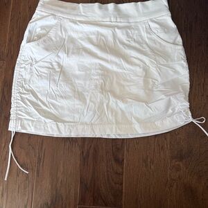 Columbia White Skort with Logo Detail
